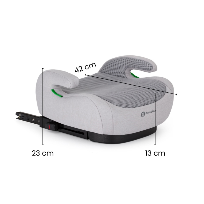 PETITE&MARS - Rialzo per auto OPTIMUS PRO i-Size Air 125-150 cm (22-36 kg) grigio