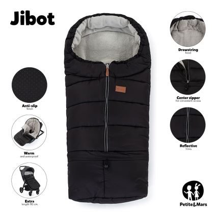 PETITE&MARS - Sacco coprigambe 3in1 JIBOT nero