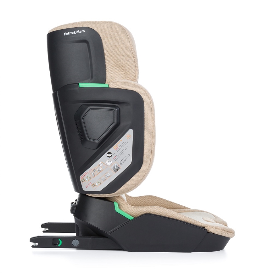 PETITE&MARS - Seggiolino auto FLEX PRO i-Dimensioni 100-150 cm (15-36 kg) beige