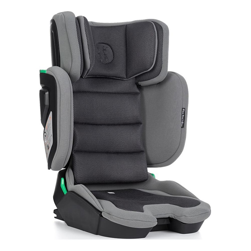 PETITE&MARS - Seggiolino auto FLEX PRO i-Dimensioni 100-150 cm (15-36 kg) grigio
