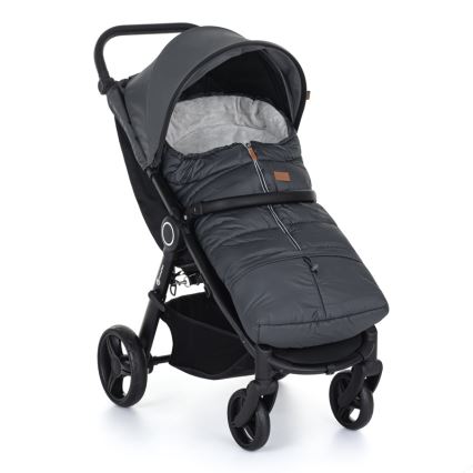 PETITE&MARS - SET Coprigambe 3in1 JIBOT + cuffie per passeggino JASIE grigio