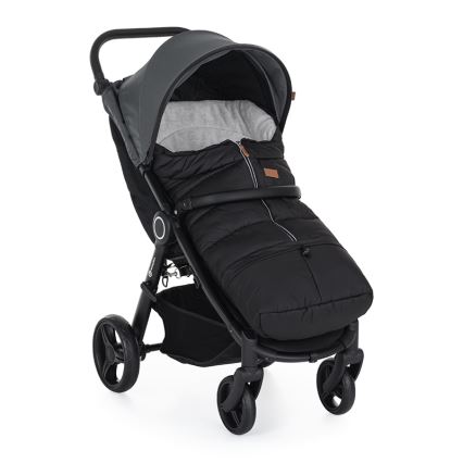 PETITE&MARS - SET Coprigambe 3in1 JIBOT + cuffie per passeggino JASIE nero