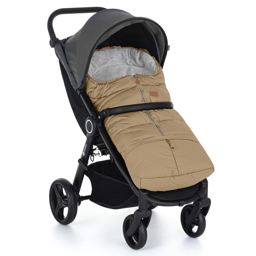 PETITE&MARS - SET Coprigambe per bambini 3in1 JIBOT + stroller mano muff marrone