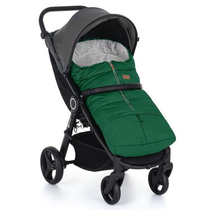 PETITE&MARS - SET Coprigambe per bambini 3in1 JIBOT + stroller mano muff verde