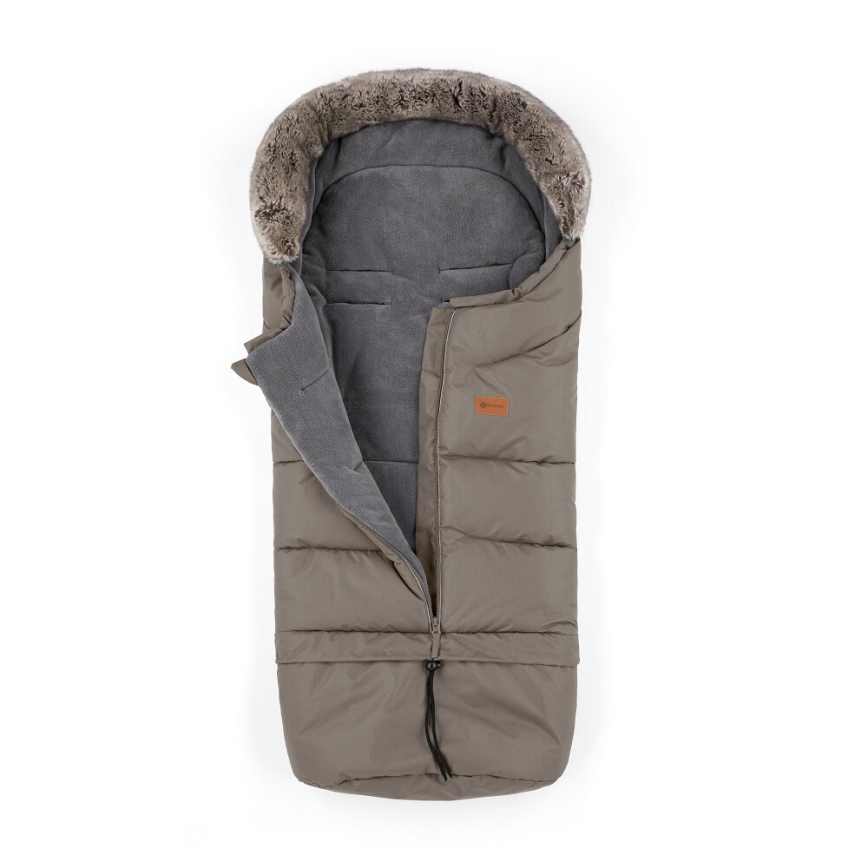 PETITE&MARS - SET Coprigambe per bambini 4in1 ARCTIC + stroller mano muffs FURRY Mocha Mousse