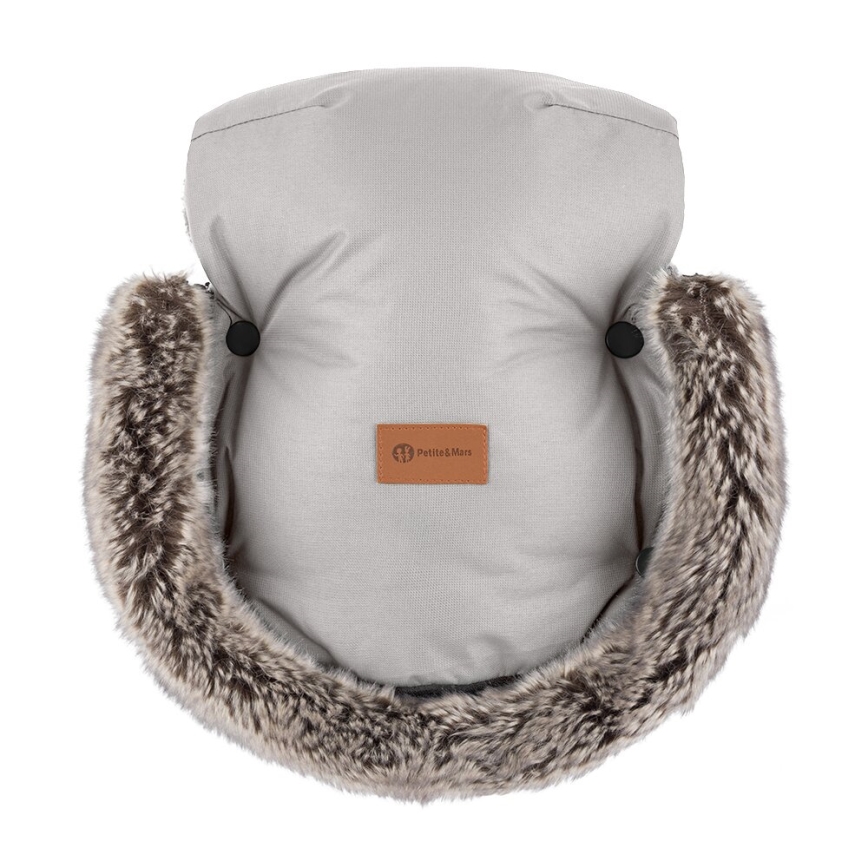 PETITE&MARS - SET Coprigambe per bambini 4in1 COMFY + stroller mano muffs FURRY Champagne Shower