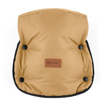 PETITE&MARS - SET Coprigambe per bambini 4in1 COMFY + stroller mano muffs FURRY Elegant Caramel