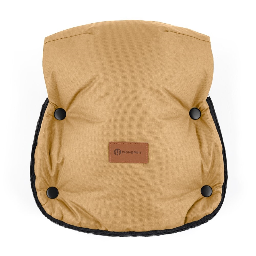 PETITE&MARS - SET Coprigambe per bambini 4in1 COMFY + stroller mano muffs FURRY Elegant Caramel