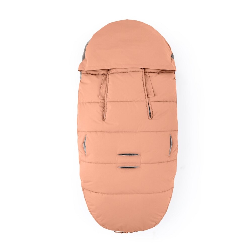 PETITE&MARS - SET Coprigambe per bambini 4in1 COMFY + stroller mano muffs FURRY Pastel Peach