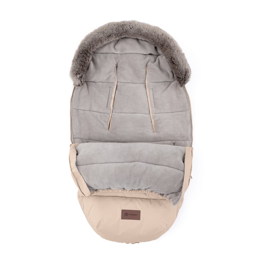 PETITE&MARS - SET Coprigambe per bambini 4in1 COMFY + stroller mano muffs FURRY Rosa Petal