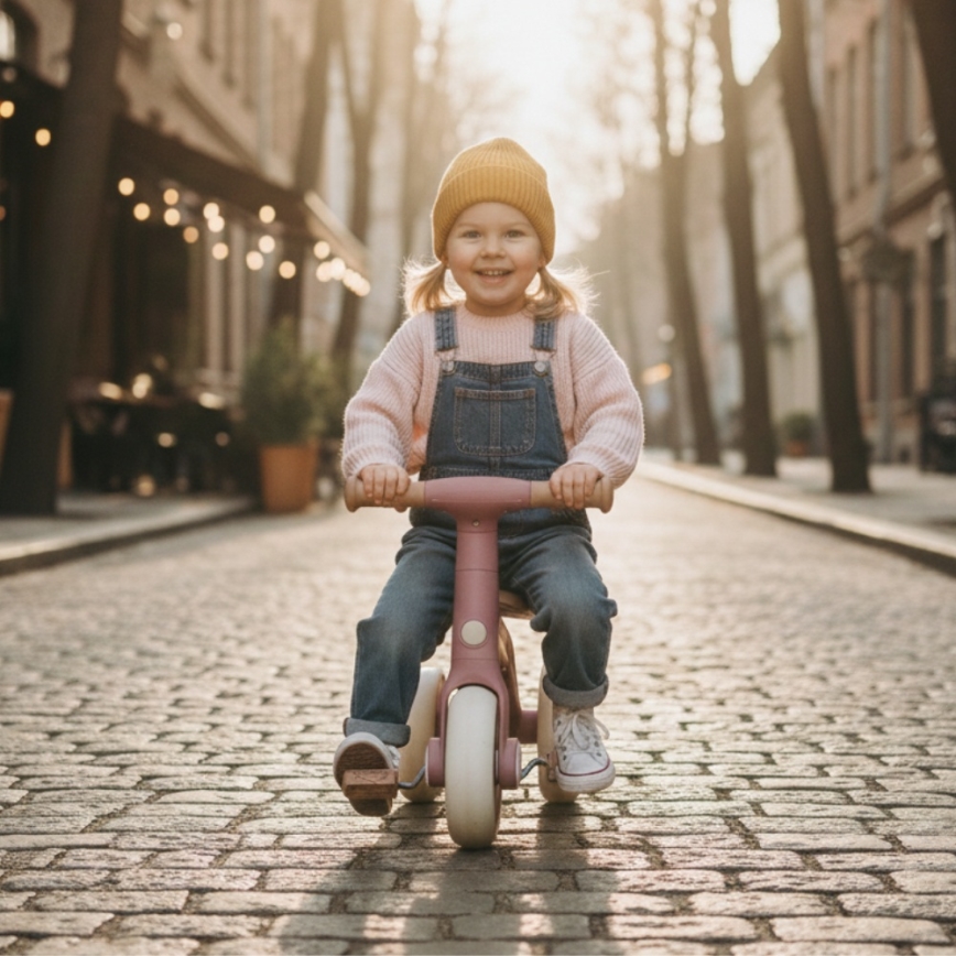 PETITE&MARS - Triciclo 3 in 1 per bambini BINGO Rosa polvere