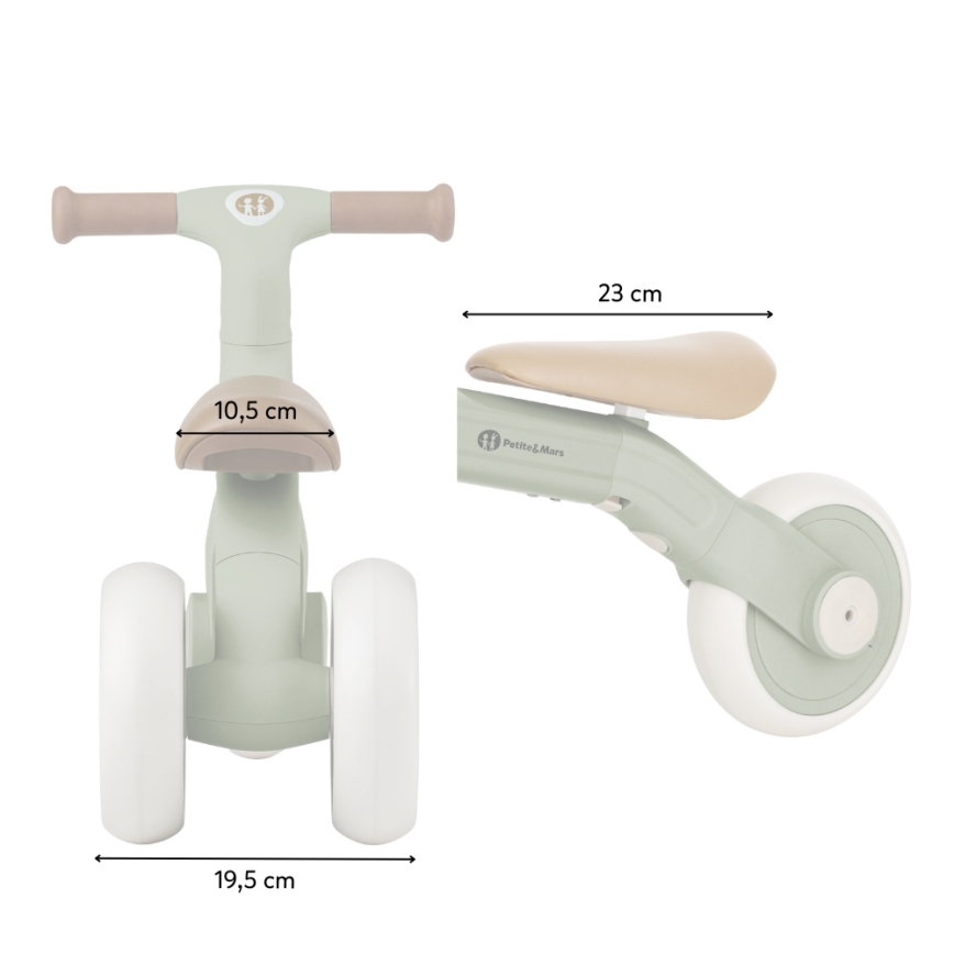 PETITE&MARS - Triciclo 3 in 1 per bambini BINGO Rosa polvere