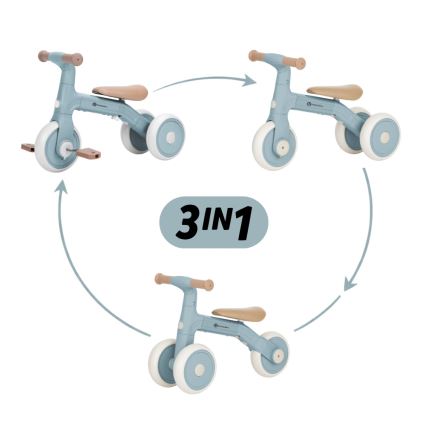 PETITE&MARS - Triciclo 3 in 1 per bambini BINGO Stering Blue