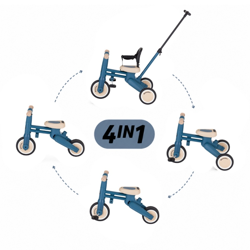 PETITE&MARS - Triciclo 4 in 1 DRIFT Blu Oceano