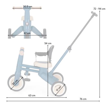 PETITE&MARS - Triciclo 4 in 1 per bambini DRIFT Desert Sand