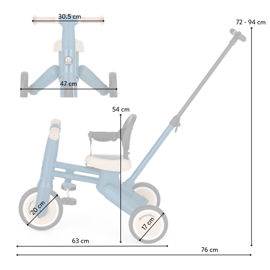PETITE&MARS - Triciclo 4 in 1 per bambini DRIFT Desert Sand