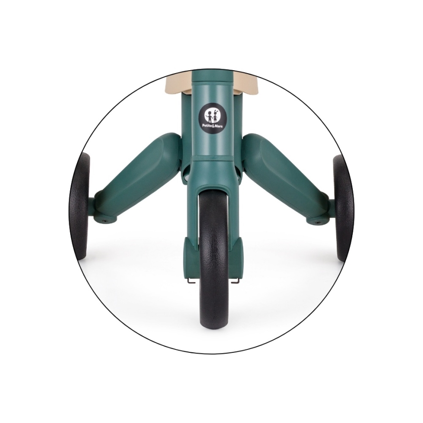 PETITE&MARS - Triciclo 4 in 1 per bambini DRIFT Misty Green
