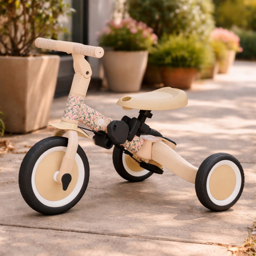 PETITE&MARS - Triciclo 5 in 1 per bambini TURBO LIMITED Pink Meadow