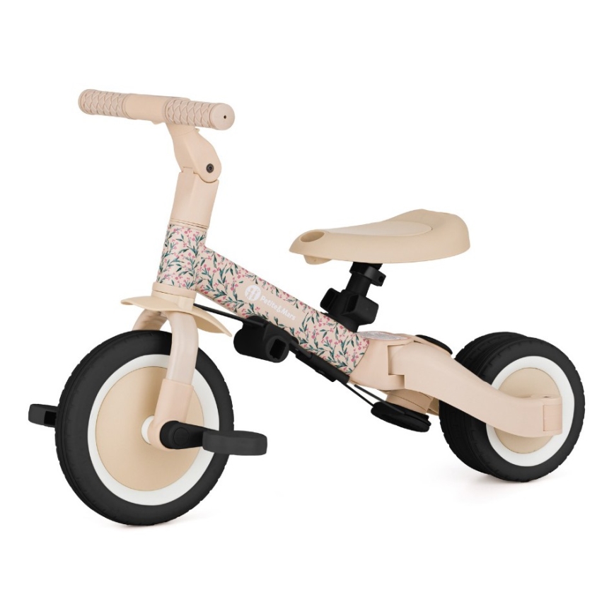 PETITE&MARS - Triciclo 5 in 1 per bambini TURBO LIMITED Pink Meadow
