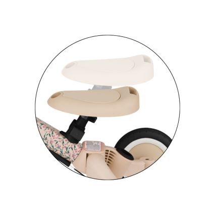 PETITE&MARS - Triciclo 5 in 1 per bambini TURBO LIMITED Pink Meadow