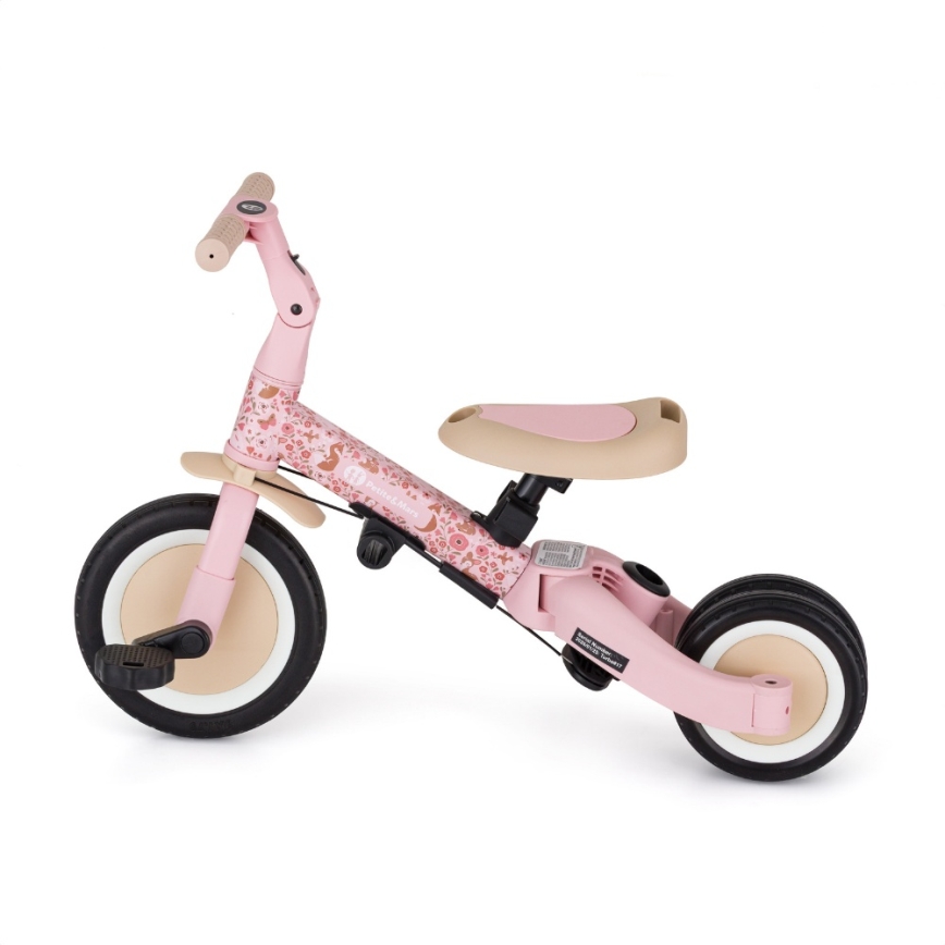 PETITE&MARS - Triciclo 5 in 1 per bambini TURBO LIMITED Rosy Wilderness