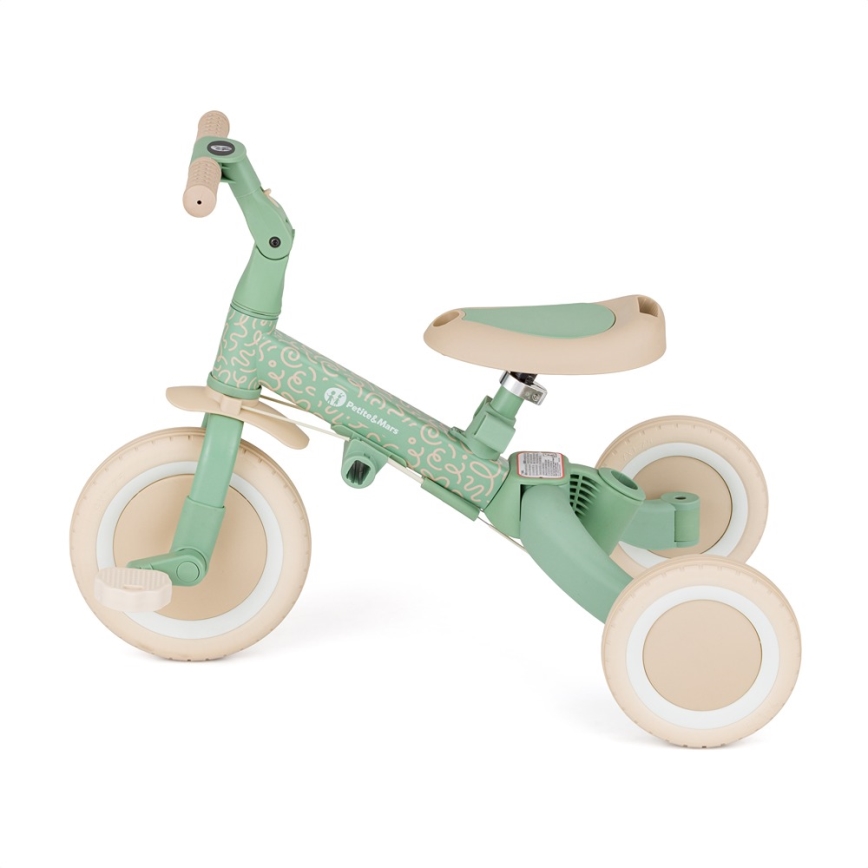 PETITE&MARS - Triciclo 5 in 1 per bambini TURBO LIMITED Verde Twist
