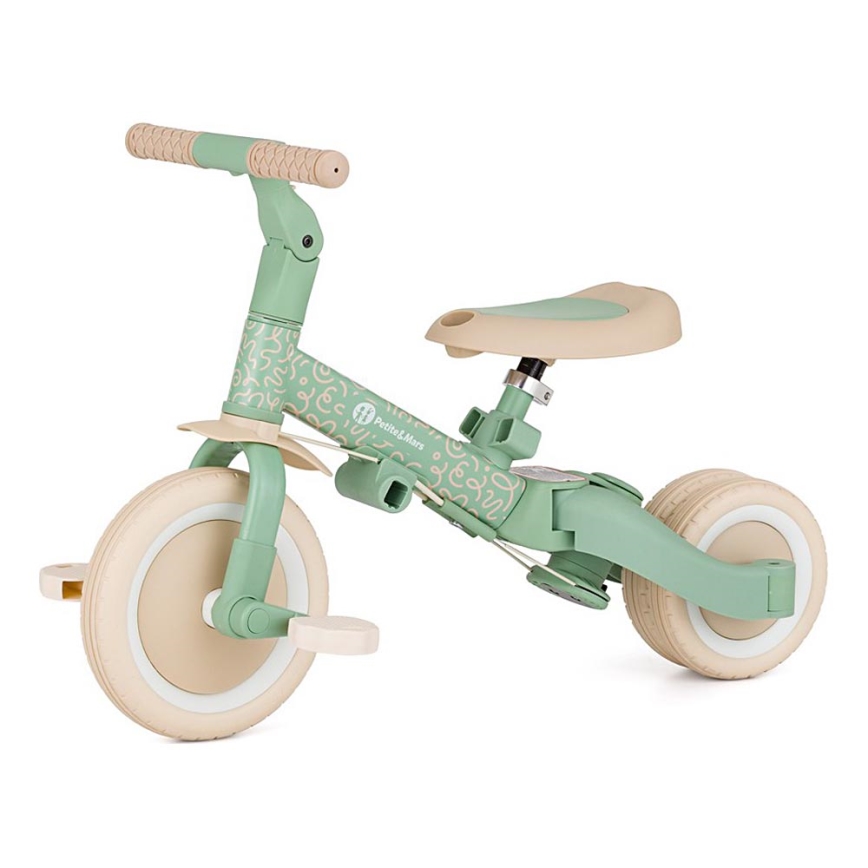 PETITE&MARS - Triciclo 5 in 1 per bambini TURBO LIMITED Verde Twist