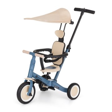 PETITE&MARS - Triciclo 5 in 1 per bambini TURBO PLUS Blu Oceano