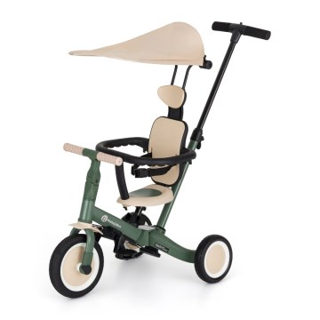 PETITE&MARS - Triciclo 5 in 1 per bambini TURBO PLUS Misty Green