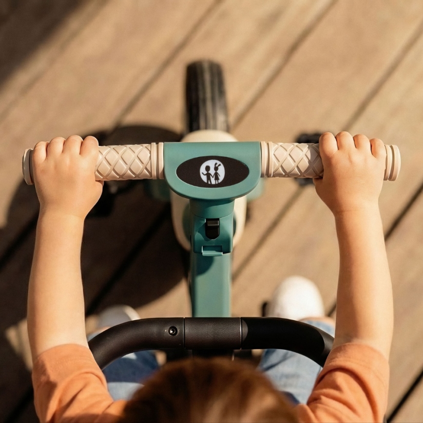 PETITE&MARS - Triciclo 5 in 1 per bambini TURBO PLUS Misty Green