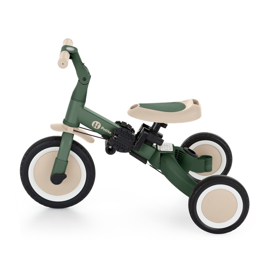 PETITE&MARS - Triciclo 5 in 1 per bambini TURBO PLUS Misty Green