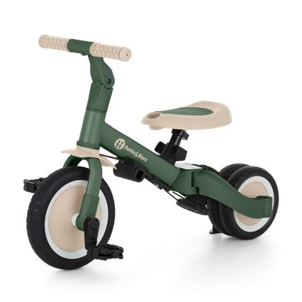 PETITE&MARS - Triciclo 5 in 1 per bambini TURBO PLUS Misty Green