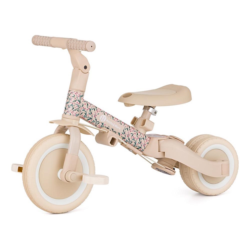 PETITE&MARS - Triciclo per bambini 5 in 1 TURBO LIMITED Prato Rosa