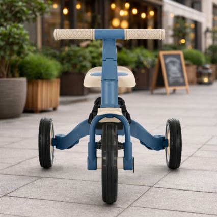 PETITE&MARS - Triciclo per bambini 5 in 1 TURBO PLUS Blu Oceano