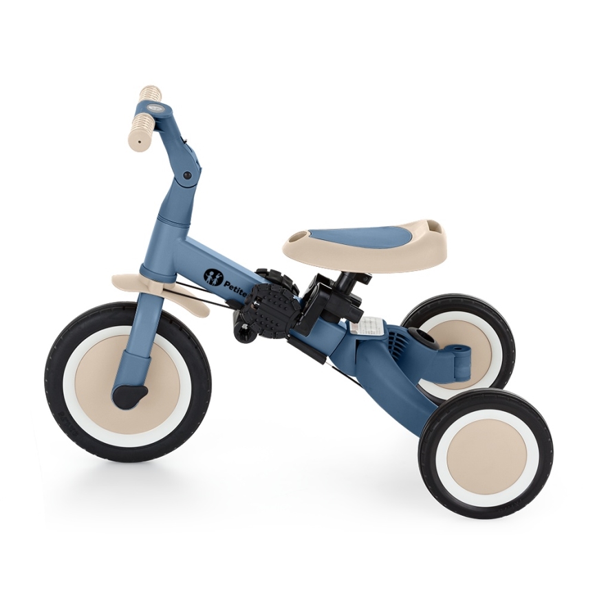 PETITE&MARS - Triciclo per bambini 5 in 1 TURBO PLUS Blu Oceano