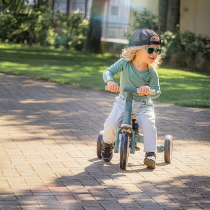 PETITE&MARS - Triciclo per bambini 5 in 1 TURBO PLUS Misty Green