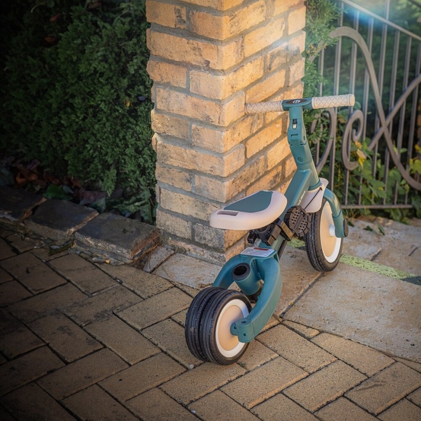 PETITE&MARS - Triciclo per bambini 5 in 1 TURBO PLUS Misty Green