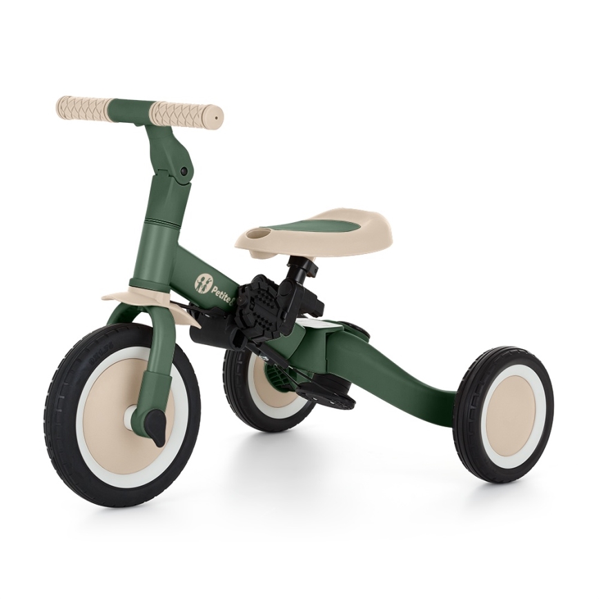 PETITE&MARS - Triciclo per bambini 5 in 1 TURBO PLUS Misty Green