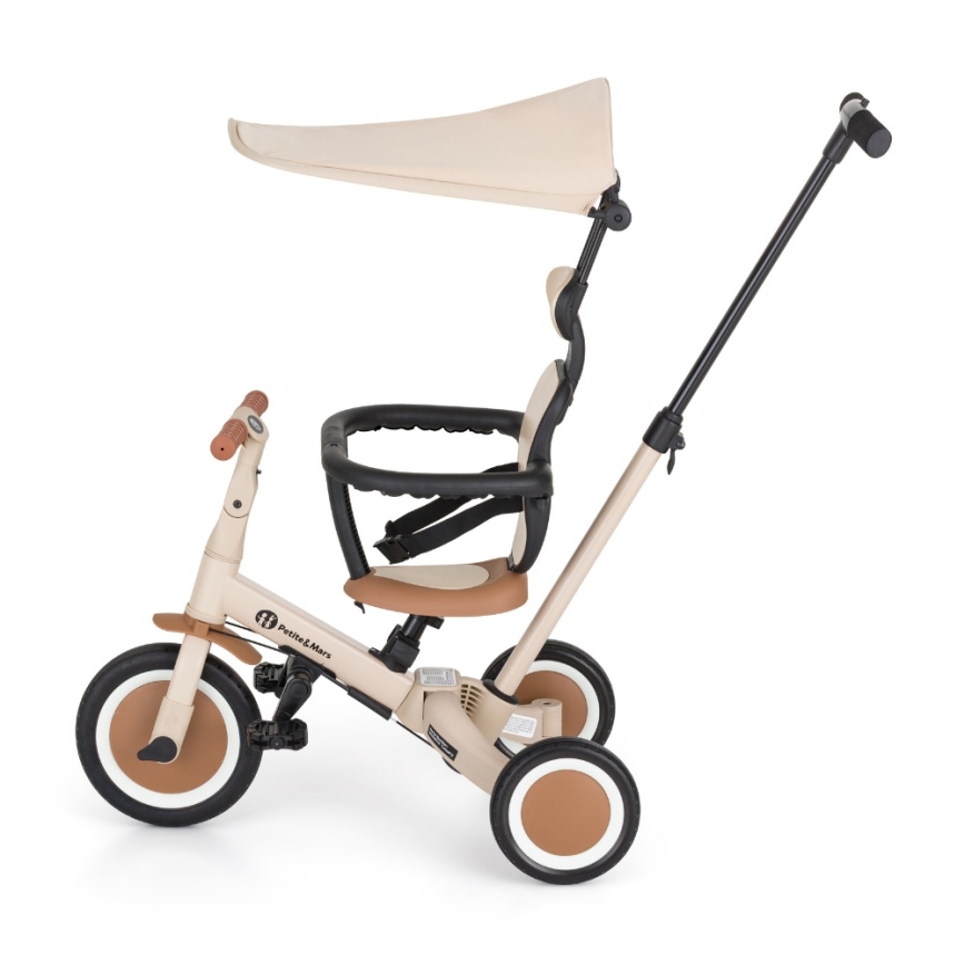 PETITE&MARS - Triciclo per bambini 5 in 1 TURBO PLUS Sabbia del Deserto