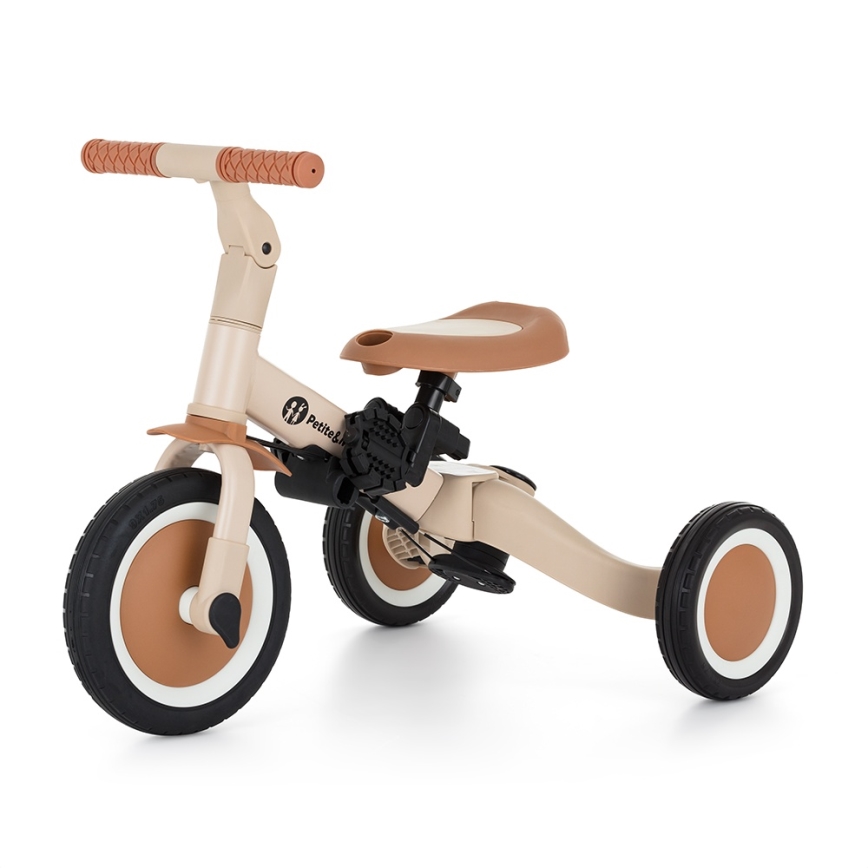 PETITE&MARS - Triciclo per bambini 5 in 1 TURBO PLUS Sabbia del Deserto