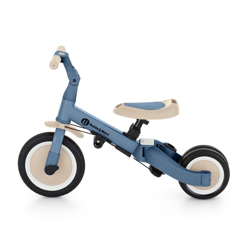 PETITE&MARS - Triciclo per bambini 5in1 TURBO Ocean Blue