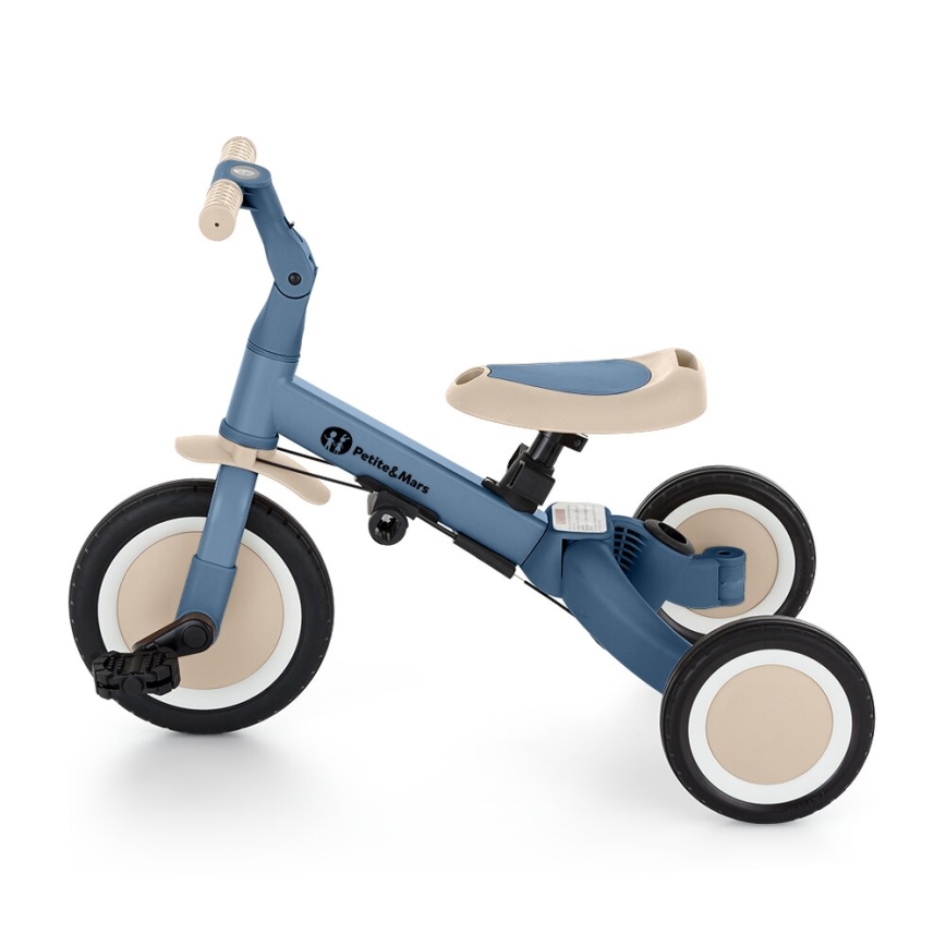 PETITE&MARS - Triciclo per bambini 5in1 TURBO Ocean Blue