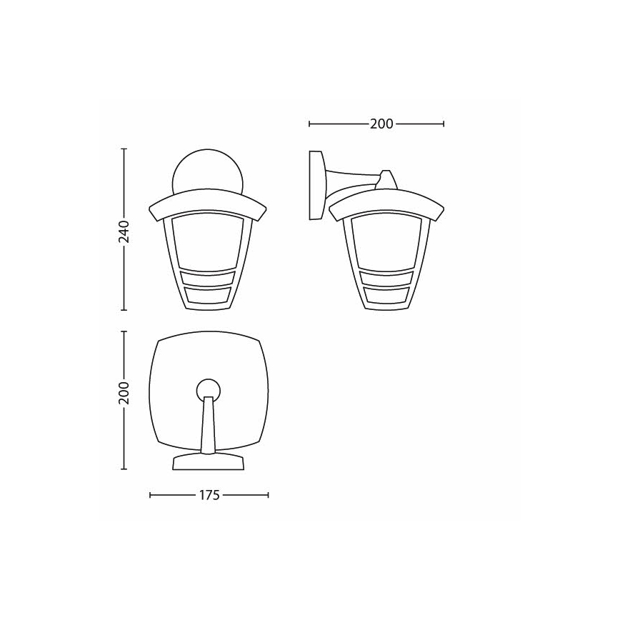 Philips - Applique da esterno 1xE27/60W/230V
