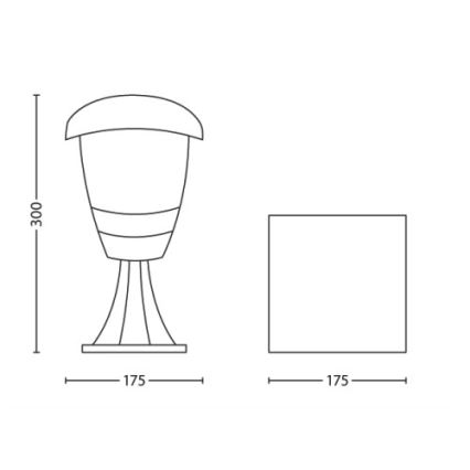 Philips - Lampada da giardino 1xE27/60W/230V