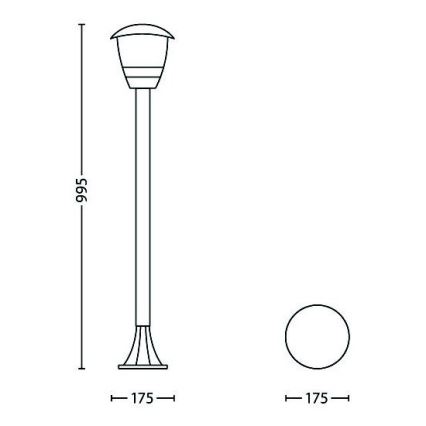 Philips - Lampada da esterno 1xE27/60W/230V