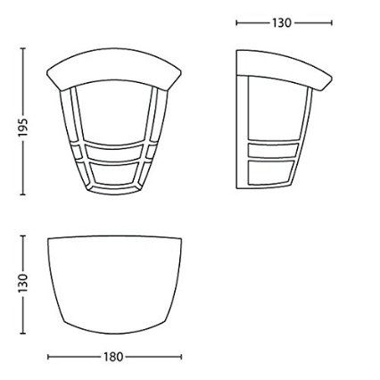 Philips - Applique da esterno E27/60W/230V