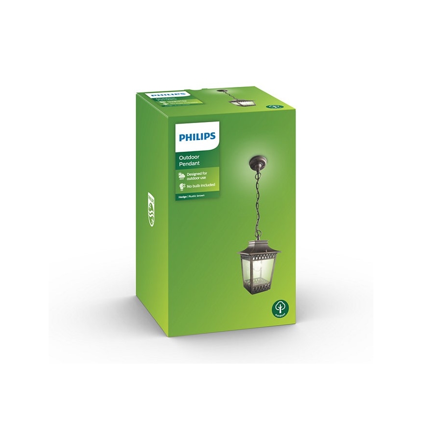 Philips 15406/86/PN - Lampadario da esterno HEDGE 1xE27/60W/230V IP44