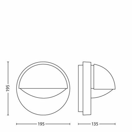Philips - Applique da esterno  1xE27/12W/230V