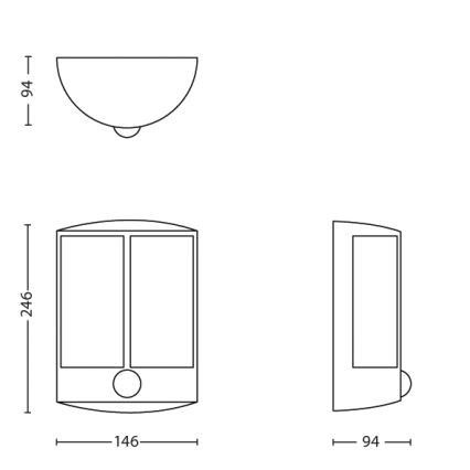 Philips - Lampada LED da esterno con sensore LED/6W IP44