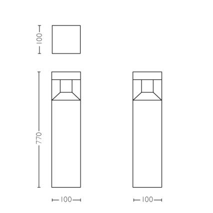 Philips - Colonna LED per esterno LED/8W IP44